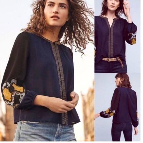 Vanessa Virginia Luciana boho embroidered top - Picture 1 of 5
